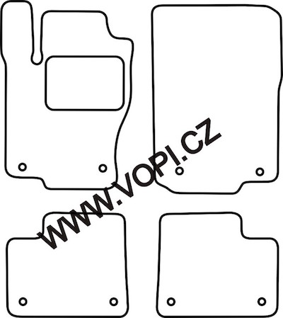 Textil-Autoteppiche Mercedes M W166 11/2011 -  Autofit (2961)